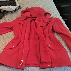 Jones NY red raincoat